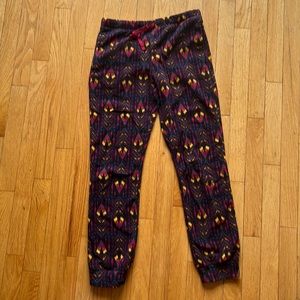 Patagonia patterned fleece pants. kids xl- used as a woman small